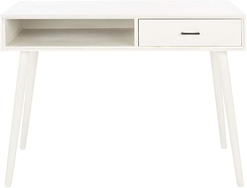 SAFAVIEH Home Collection - Escritorio Remy con 1 cajón, color blanco envejecido