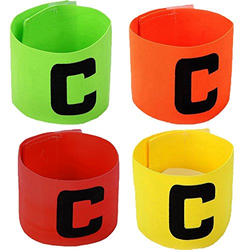 Zaptex Football Soccer Elastic Captain Armband Basketball Adjustable Player Bands (E)