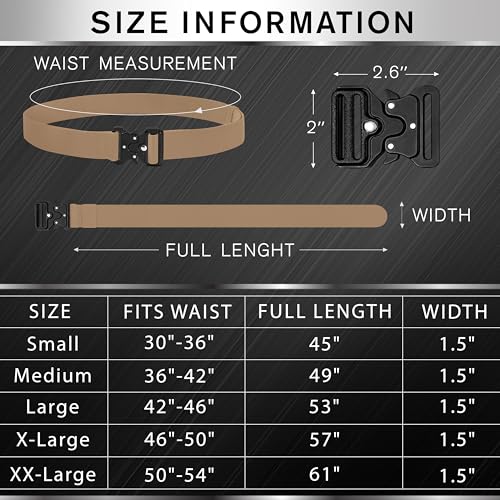 Image of TECEUM Tactical Belt - Heavy-Duty & Quick Release - Military, Work, Rigger, Duty & Utility Belt for Men