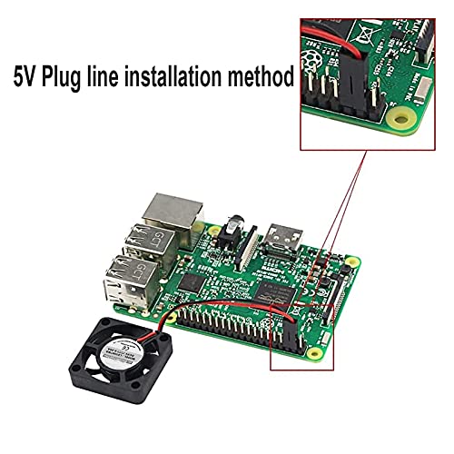 ALMOCN Raspberry Pi DC Brushless Cooling Fan - 3.3V/5V Heatsink Cooler, 30x30x7mm for Pi 4, 3B+, 3B, 2, B+ - Image 4