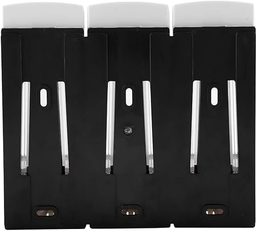 Miniatura 8 de Oumefar Dispensador de 3 cámaras y ducha montado en la pared, loción líquida, dispensador de champú manual, dispensador de ducha, 3 cámaras, sin