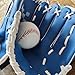 Bloepum Outdoor Sports Left Hand Training Practice Softball Baseball Gloves Pitcher Hand Players Pocket Glove 10.5Inch Blue
