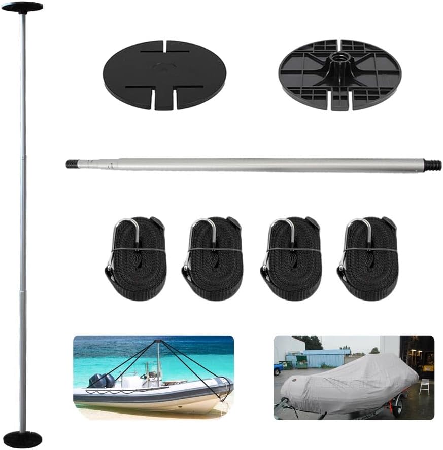 NAVA GROUP, Bâche pour bateau de pêche, bâche en polyester, résistante aux dommages, imperméable, protection contre les intempéries, 210 g/m², longueur du bateau : 300-330 cm