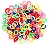 Dream Loom Hair Ties for Kids, 100pcs Small Rubber Hair Bands Elastic Ponytail Holders, Tiny Soft Ha