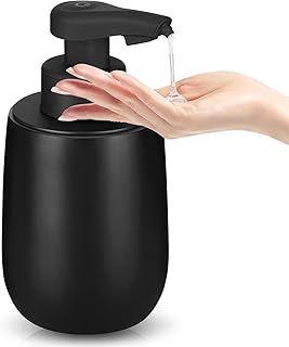 Automatic Soap Dispenser Liquid Hand Free Soap Dispenser Rechargeable Soap Dispenser Touchless Soap Dispenser Smart Electric Auto Dish Soap Dispenser for Bathroom, Kitchen, Commercia Black