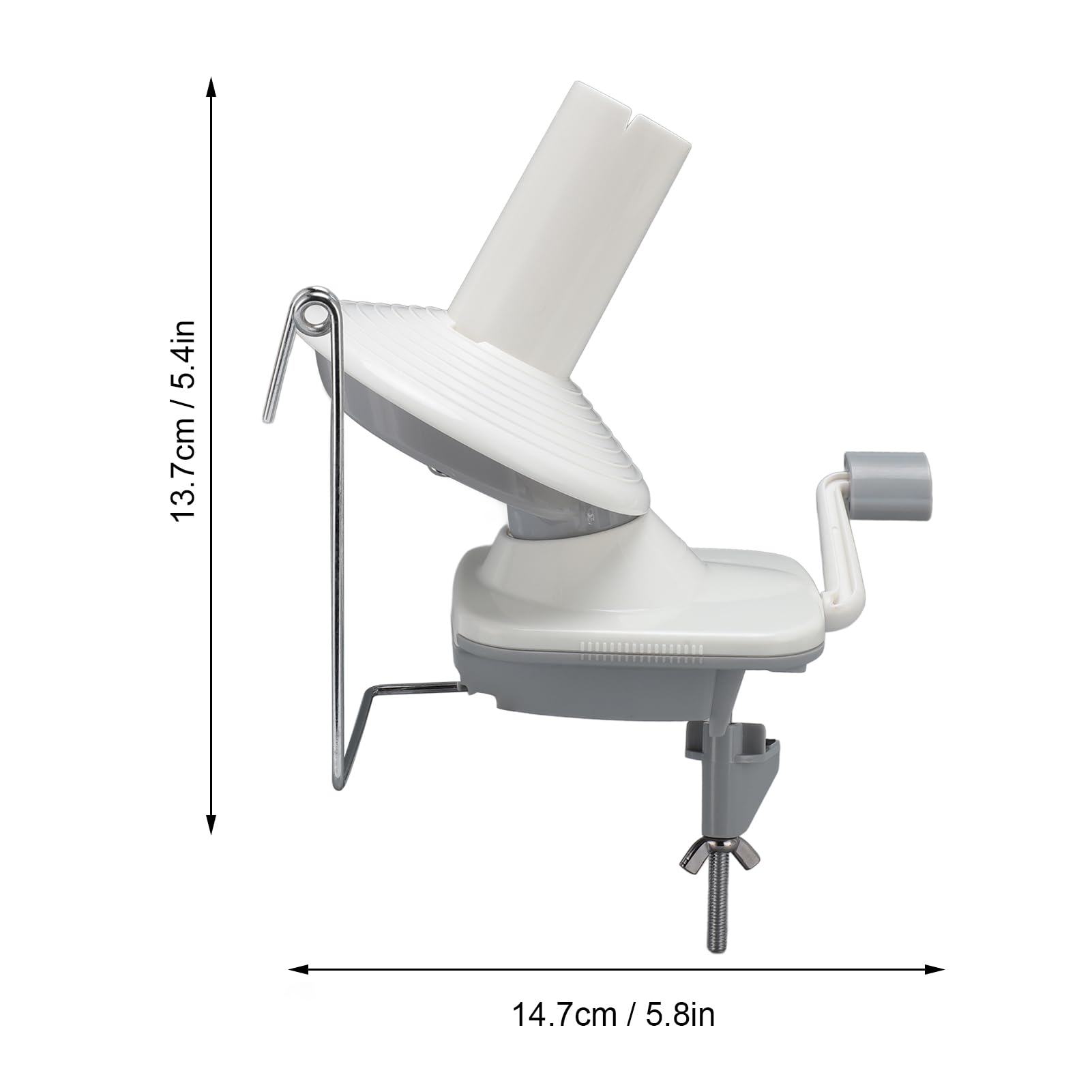 Wool Winder Hand Operated Low Noise Lightweight Portable Small Yarn Ball Winder for DIY Crocheting Strong Tension Stepless Speed Yarn Cake Winder, Yarn Spinner