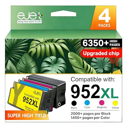 ejet 952XL Ink Cartridges Combo Pack Replacement for HP 952XL 952 XL...
