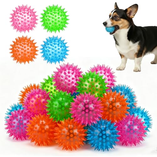 36 Pelotas Mordibles Sonoras para Perro 2.5 Pulgadas