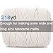 AIFUN Macrame Cord 6mm x 218Yards, Natural Cotton Macrame Rope - 4 Strands Twisted Macrame Cotton Cord for Wall Hanging, Plant Hangers, Crafts, Gift Wrapping and Wedding Decorations（6mmX200m）