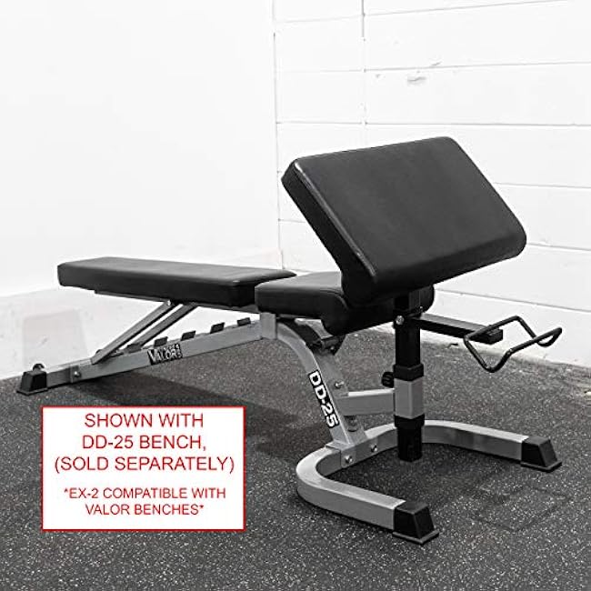 Valor Fitness EX-2 Preacher Curl Bench Attachment For Use W/Valor Fitness Benches Only