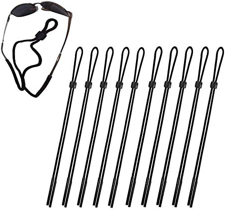 Cheeroyal 9-Pack Glasses Straps - Adjustable Nylon Eyewear Retainer Cord For Sports, Reading, Outdoor (6 Colors)