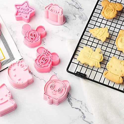 Kaishane 2Pcs Cartoon Mouse Cookie Cutters Cake Baking Sugarcraft Crafts Mold Bakeware-Plastic #TOP2