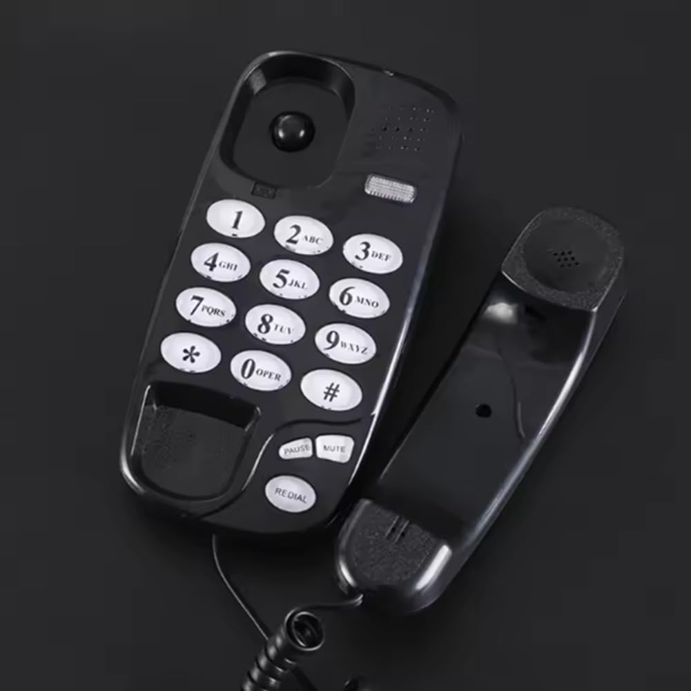 Teléfono Fijo con Cable y Teclas Grandes -580, Luz de Llamada, Remarcación y Pausa. Compatible con Montaje en Pared o Escritorio. — view 2