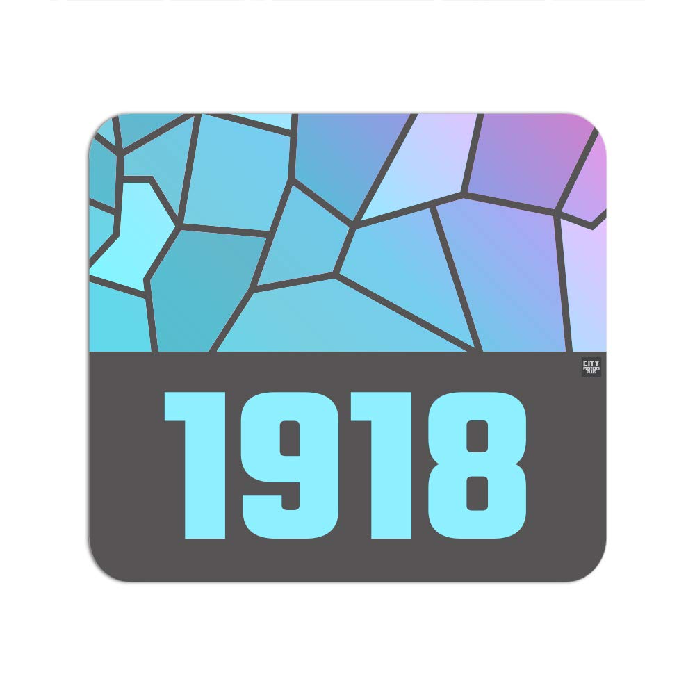 CITY POSTERS PLUS 1918 Year Mouse pad (210 x 190 mm, Charcoal Grey)