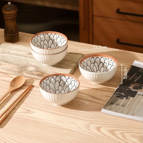 Image of 6-Piece Ceramic Dinner Set, 2 Plates & 4 Bowls, Microwave Safe, Dishwasher Safe, Floral Dinnerware (Multicolor Floral, 2 Plate & 4 Bowl Set)