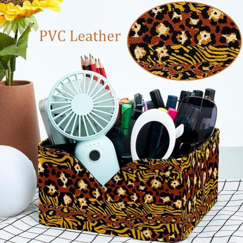 Organiseur de bureau en patchwork à 4 compartiments pour stylos - 6