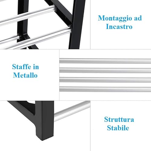 VIRSUS Scarpiera Scaffale a 5 Ripiani 4209, misura...