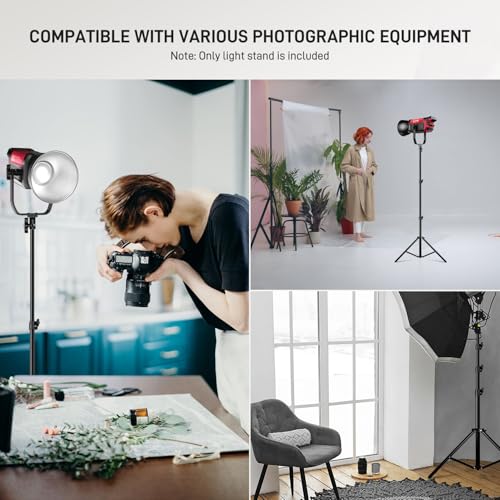 Image of GVM Photography Light Stand 75 inch /190cm, Portable Aluminum Photo Video Tripod Stand with 1 /4 inch Screw for Softbox, Photo Studio Panel Video Light, Photographic Equipments