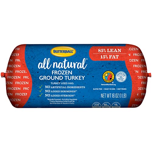 Butterball, Frozen 85%/15% Ground Turkey With Natural Flavor, 1 Lb #TOP23
