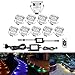 Produktbild CHNXU 10er Set Terrassen Einbaustrahler LED Bodeneinbaustrahler Ø30mm 0.3W Außen Boden Lampe DC12V IP67 Wasserdicht RGB Farbwechsel-LED Terrasse Licht für Küche Garten Treppen Bad Balkon
