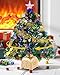 Sonwyoung Green Fiber Optic Christmas Tree, Rotating Musical Mini Christmas Tree, Pre-lit Artificial with 24 Mini Gift Boxes, Tabletop Xmas for Home Decoration 24 Inches