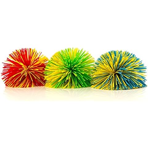 IMPRESA The Original 3 Pack Monkey Stringy Balls - Squeeze and Fidget Toys for Kids and Adults with ADHD and Autism - BPA/Phthalate/Latex-Free (3 Color Designs) Cover