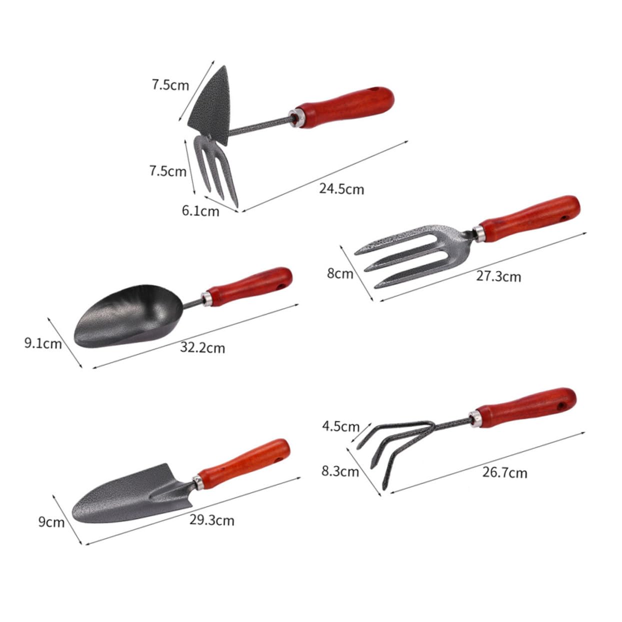 SUPVOX Kit Outillage Jardinage Multifonction Râteaux et Pelle Légère Anti Fleurs et Légumes Portable et Entretien Extérieur Facile