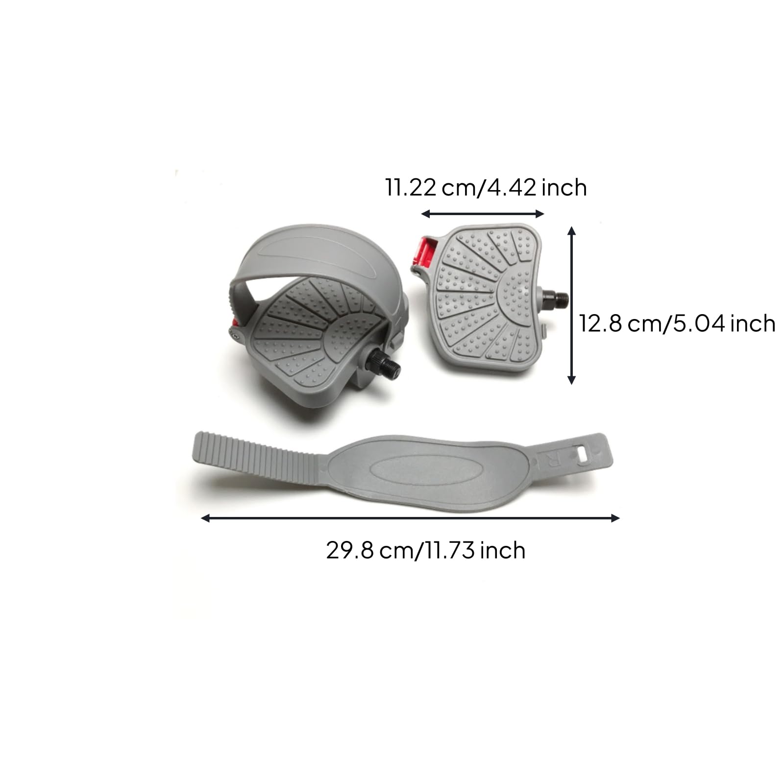 Pedali con Fermapiedi Resistenti | Durevoli, Pedali per Bici Statica con Cinghiolo, Ciclismo Indoor