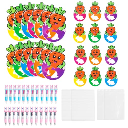 Bolsas de zanahoria para Pascua y bolsitas pequeñas con cierre autoadhesivo para detalles de niños