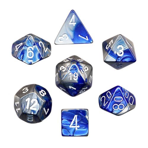 Gemini Blue Steel White 7 Die Set