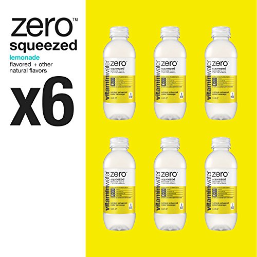 vitaminwater zero squeezed, electrolyte enhanced water w/ vitamins, lemonade drinks, 16.9 fl oz, 6 Pack
