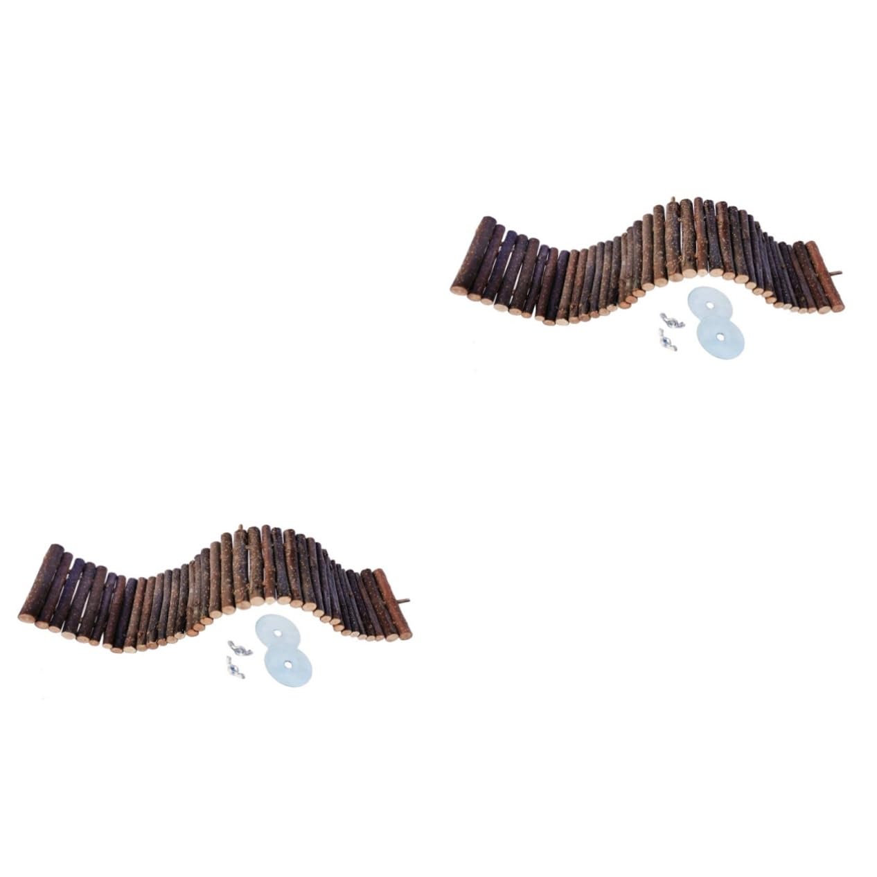 INOOMP 2stücke Kletterleiter Aus Holz Für Kleintiere Hängende Brücke Und Spielzeug Für Hamster Mäuse Und Andere Nager Zum Spielen Und Kauen