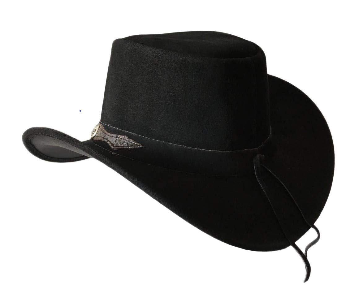 BRANDSLOCK Sombrero de Estilo Vaquero Australiano de ala Ancha de Estilo para Hombre