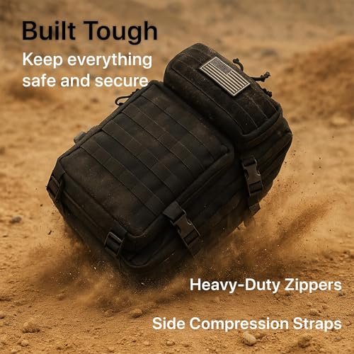 WESTEND 30L Tactical Backpack for Men – Military Assault Pack with MOLLE System, Heavy Duty Bug Out Bag for Outdoor Activity - Image 7