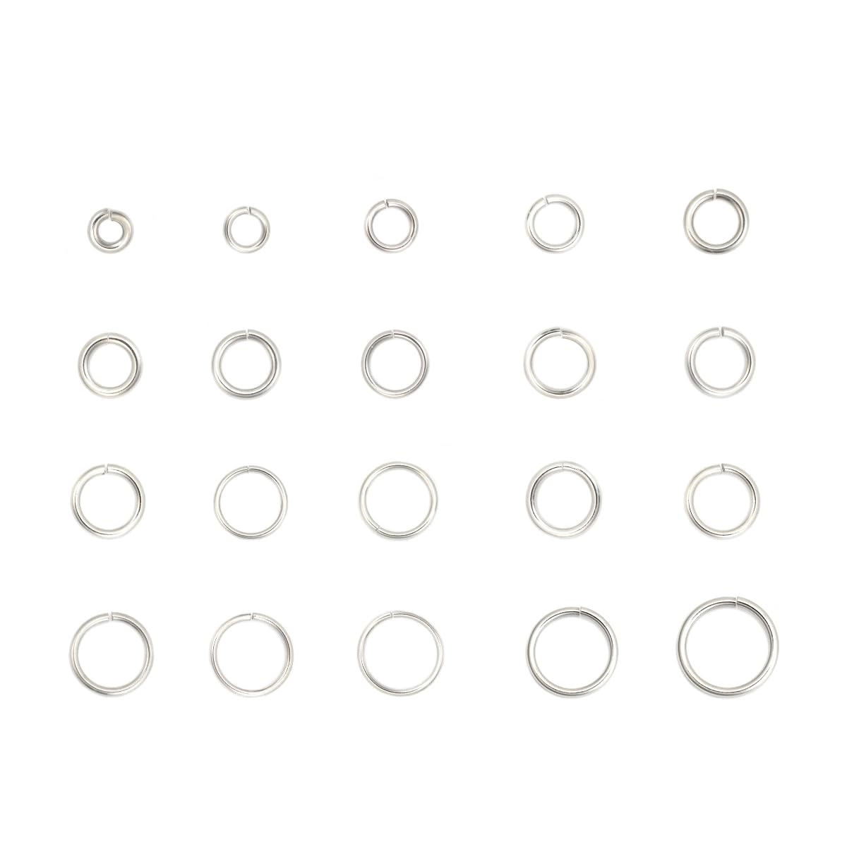 Craftdady Lot De 500 Anneaux Ouverts En Acier Inoxydable De 4 Mm Pour Fabrication De Bijoux, Colliers, Boucles D'oreilles, Loisirs Créatifs