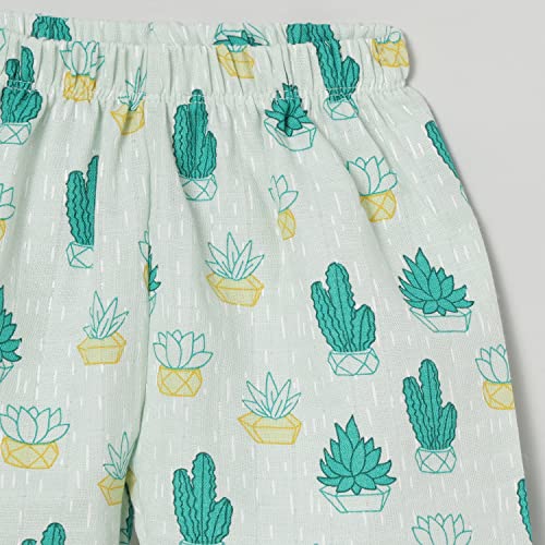 Image of The Boo Boo Club Muslin GOTS Certified Organic Cotton Short for Boys | Multi Colour Combo Pack | Colour Muslin Shorts | Pack of 4 Shorts | Summer Wear | Multi Print | Animal & Fruit Print