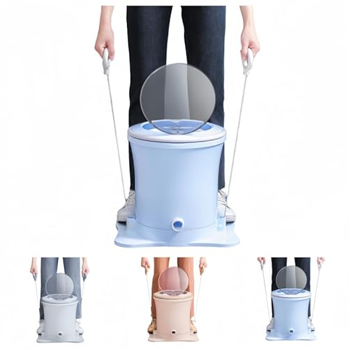 Zekono全手動脱水機 小型ポータブル 商品洗濯 出張/旅行 キャンプ 学生寮 (スカイブルー(中容量アップグレード版))