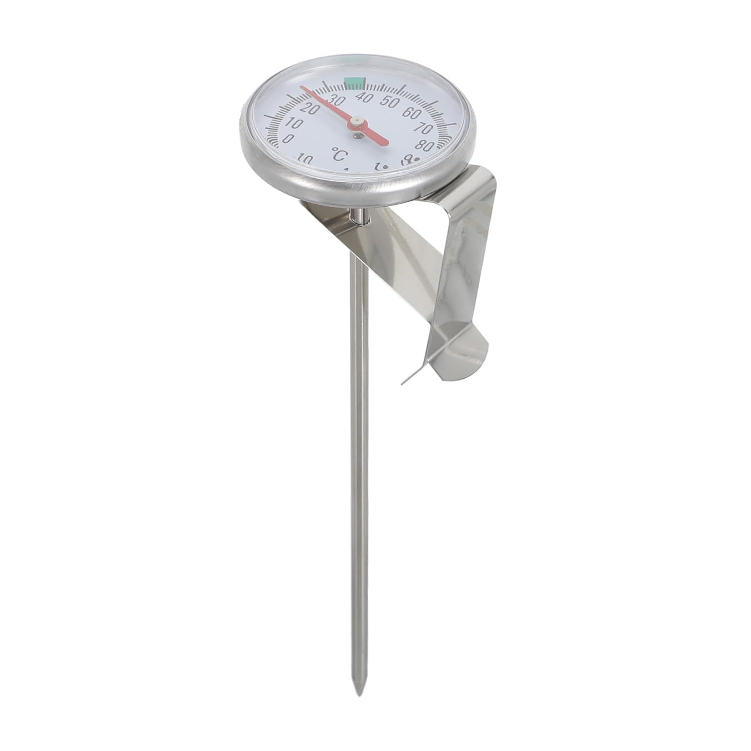 Candy Thermometer 6 Inch Long Probe Stainless Steel with Pot Clip