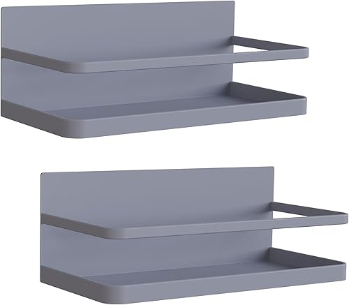 Miniatura 11 de Estante magnético para especias de un solo nivel, estante organizador de especias para refrigerador, fácil de instalar en el lado del refrigerador