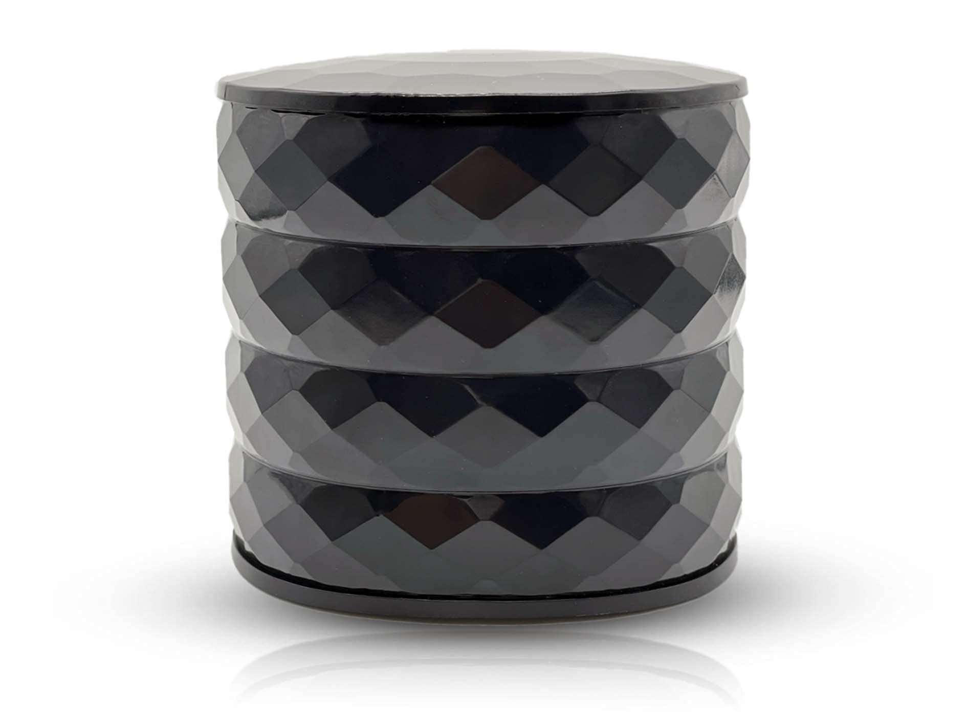 Amazon｜アクセサリーケース 360度回転4段タワー ホコリ防止蓋付き