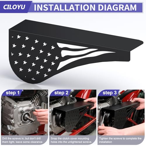 Image of Metal Mini Bike Chain Guard 212 Clutch Cover Compatible with Predator 224cc Coleman CT200U CT200U-EX BT200X Baja MB200 Doodlebug DB30 CT100U CC100X Motovox Mbx10 Mbx11 196cc GX160 Engine Parts