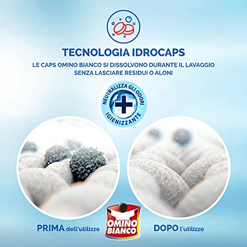 Omino Bianco - Additivo Lavatrice Igienizzante Idrocaps, Capsule Idrosolubili per Bucato, Tecnologia Deo+, Contro Batteri e Cattivi Odori, 10 Caps x 4 Confezioni - Immagine 4