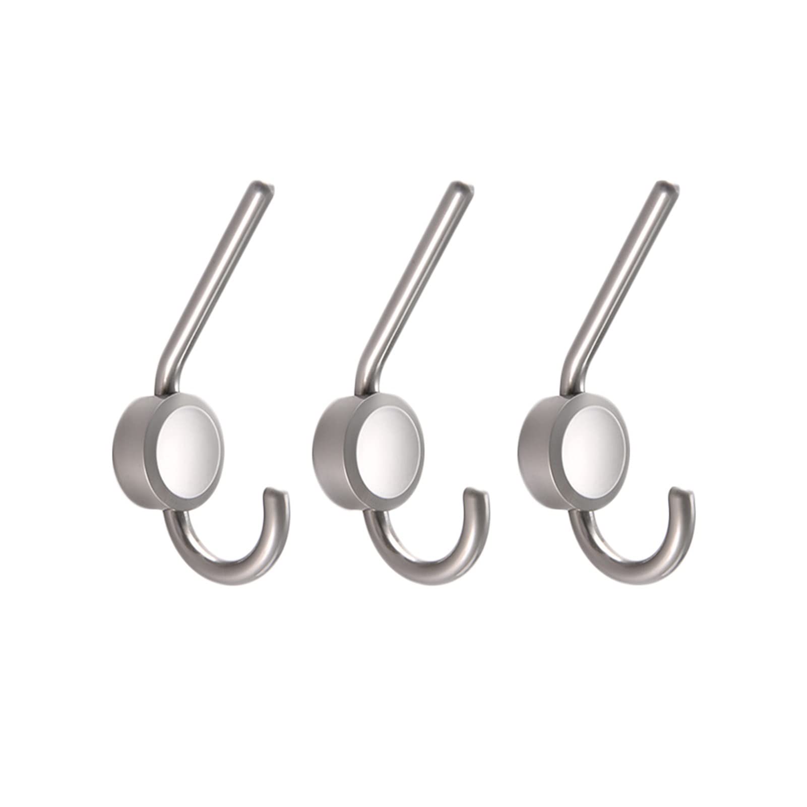 Wdwdw Light Gray Coat Rack With Hooks 3 Nordic Style Wall Anti-Rust Key For Kitchen Bedroom Entrance Bathroom