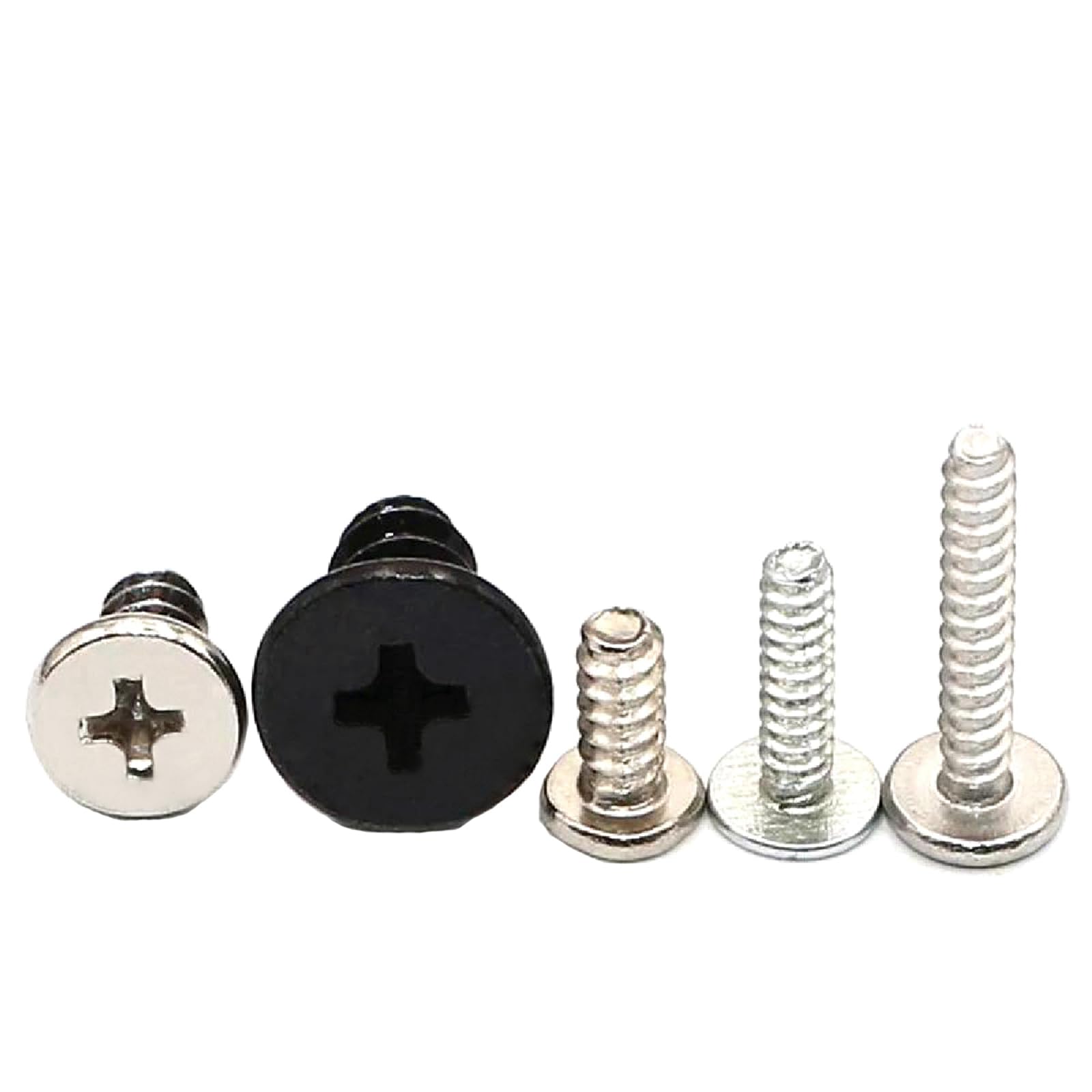 Viti, Viti autofilettanti, Vite autofilettante a Testa Piatta Ultra Sottile Super Bassa M1.8 M2 con Testa a Croce Phillips 30 Pezzi(Black Zinc,M2x3.5mm)