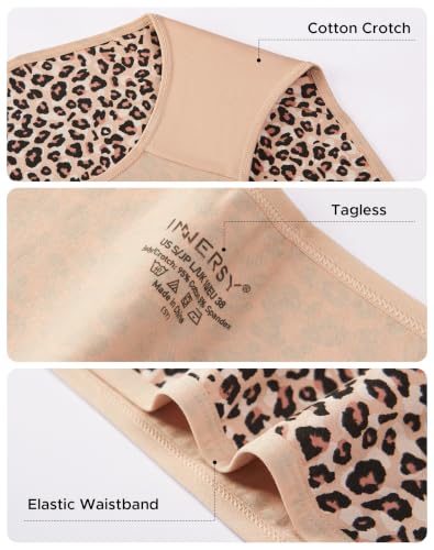Image of INNERSY Women's Cotton Underwear Low Rise Hipster Panties 6-Pack