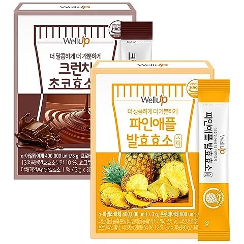 RAWEL Well Up Fermentation Digestive Enzymes (3g x 30ea) / Digest Faster with Pineapple/Crunch Choco Cover
