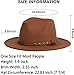 Geyanuo Womens Fedora Hat Classic Wide Brim Floppy Panama Hat with Ring Belt Buckle Wool Fashion Fedora Hat