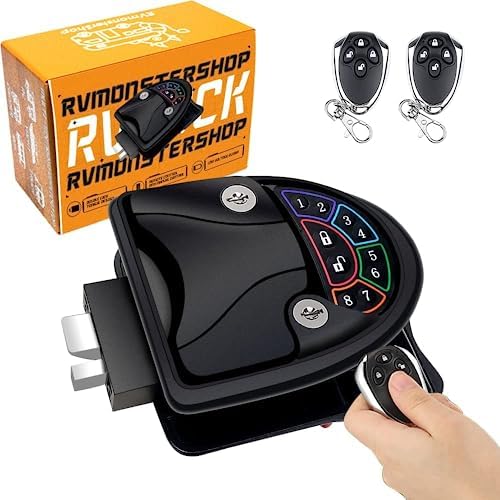 2023 New RV Keyless Entry Door Lock, RV Door Lock Keyless with Steel Core Entry for RV, Camper and Travel Trailer, 5th Wheel, Toy Hauler Will Only Fit 3.75" x 2.75" x 1.5" Lock Hole