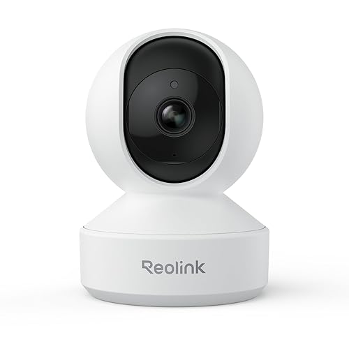 Reolink 2K Überwachungskamera Innen, 360°-Ansicht Indoor Kamera WLAN mit Auto-Tracking, Baby Monitor mit Personen-/Tier-/Weinen-Erkennung, 2,4 GHz Wi-Fi, Privatmodus, 2-Wege-Audio, E1 4MP