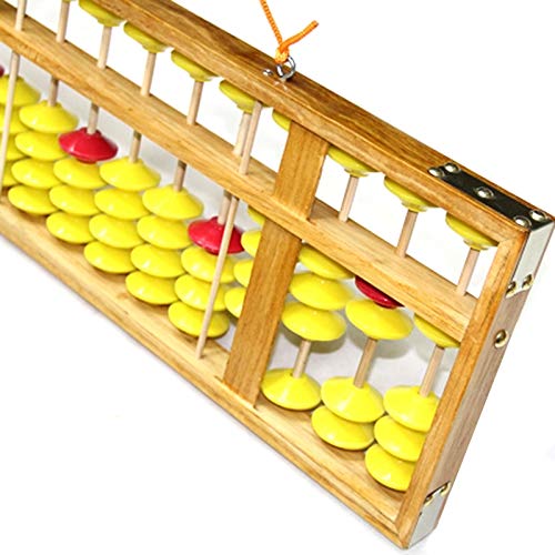 Boulier Chinois Boulier Antidérapant Grande Taille Cintre en Bois avec 13 Colonnes Outil Soroban Chinois en Mathématiques Jouet D'Éducation de Maths pour Enfants 58Cm